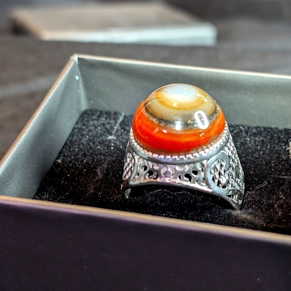 Sulemani Aqeeq Stone Traditional Handmade Ring